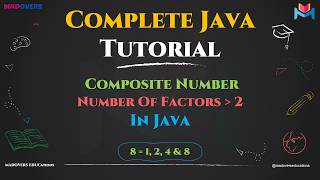 Composite Number In Java Explained Step-by-Step | Master In Looping in Java