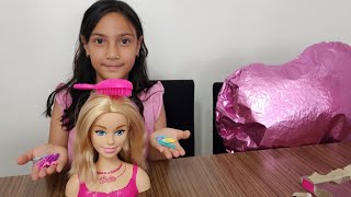 Umayın Karne Hediyesi Barbie Saç Tasarımı Büstü