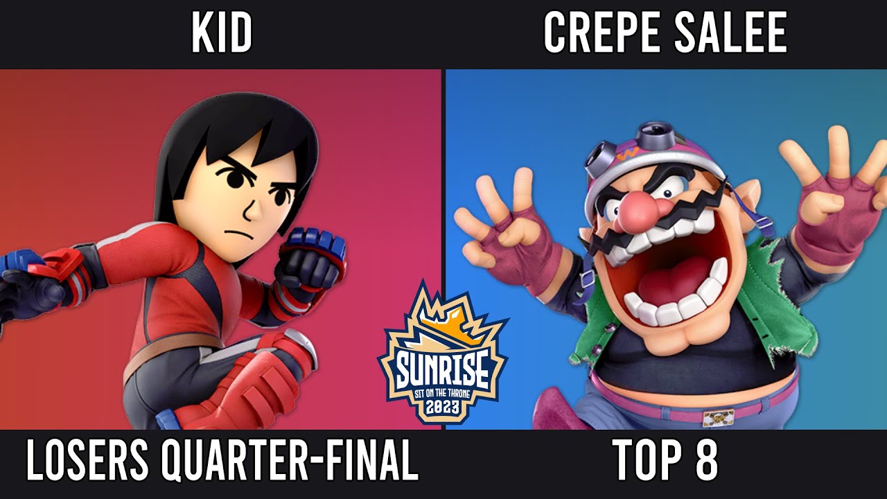 Sunrise Losers Quarters: Kid (Mii Brawler) Vs BMS| Crepe Salee (Wario)