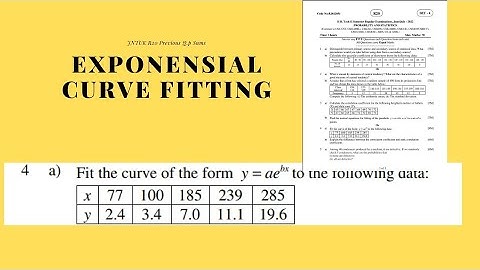 Curve fitting in exponential curve || JNTU || R20 || P&S || 2023