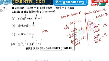 If cosecθ -sinθ =p and sectheta-costheta=q then which of the following is correct