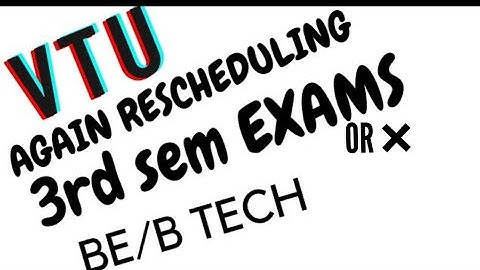 AGAIN RESCHEDULING OF VTU 3RD SEM EXAMS OR NOT  | LATEST VTU UPDATE TODAY 2021 | VTU 3RD SEM 2021