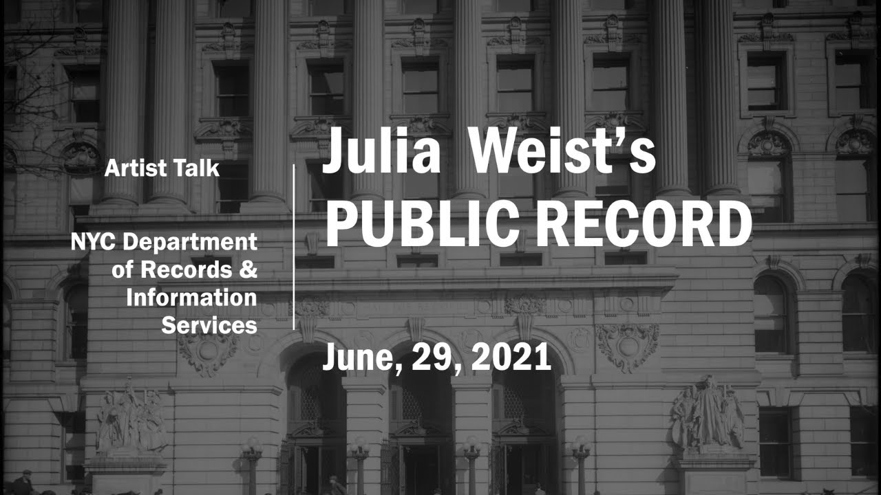 Lunch & Learn: Julia Weist's "Public Record"