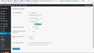 Wordpress Pt 4 - make the sample page the post page for the Blog