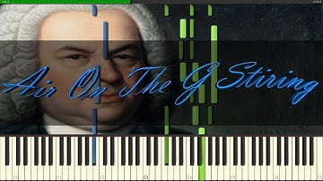 Air on the G stiring // J. S. Bach // Piano Tutorial Synthesia
