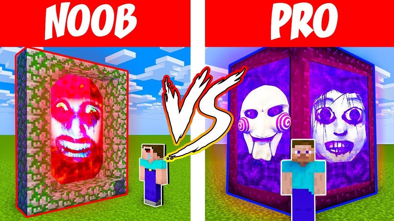 MINECRAFT BATTLE - NOOB vs PRO : SCARY SECRET PORTAL in 