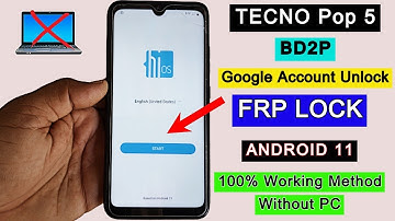 Tecno Pop 5 (BD2P) FRP Bypass Without PC | Google Account Unlock | All Tecno FRP Bypass Android 11