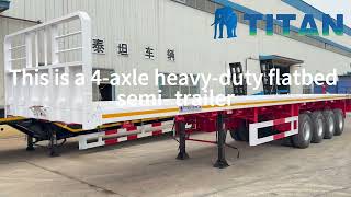 『4 Axle Flatbed Trailer』Latest Heavy Duty Transporter Details▶ Strong Load Capacity, High Efficiency