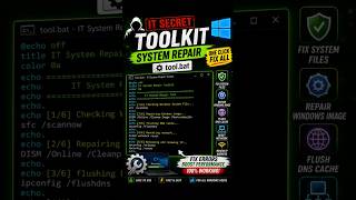 🔥 To Get Code CMD Toolkit | Secret Windows Repair &amp; Speed Boost Tool 💻⚡ #tips #viral #tricks #tech