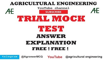 Trial mock test #icar_2023 #mcaer2023  I application form 2023 #mtech_agri_engineering
