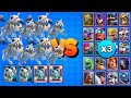 8 DRAGONES ESQUELETOS VS TODAS LAS CARTAS X3 | Clash Royale