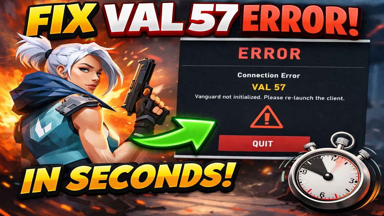 Fix VALORANT Error VAL 57 in Seconds (2026)