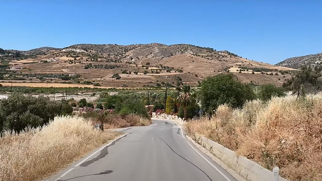 Archimandrita to Episkopi in 4K - Perfect for Exercise Bikes! Cyprus May 2021
