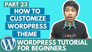 WordPress Tutorial for Beginners - How to customize WordPress theme - Part 23