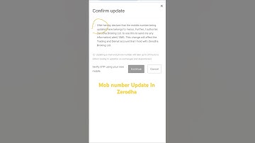How to update new mobile number in zerodha app? Zerodha app मे नये number कैसे add करे???