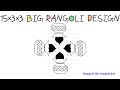 15×3×3 Big Rangoli Design | Easy Dasara Kolam Tutorial