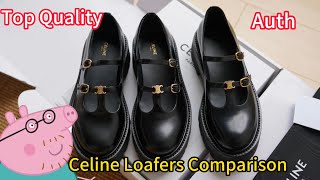 Athlete Statistics top quality VS authentic celine Mary Jane loafers comparison by steven