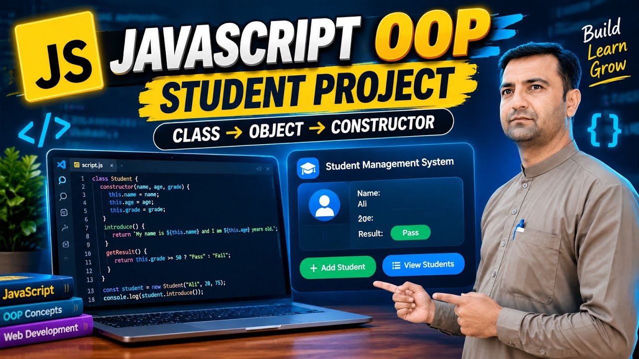 JavaScript OOP Practical Mini Project | Class Object Method And This ...