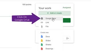 From a students perspective: How do I add GOOGLE SLIDE to an assignment in Google Classroom?
