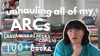 finally cleaning my ARC bookshelf ... another book unhaul!