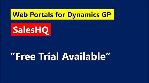 GP Elementz   SalesHQ   Explanation of  the Free Trial