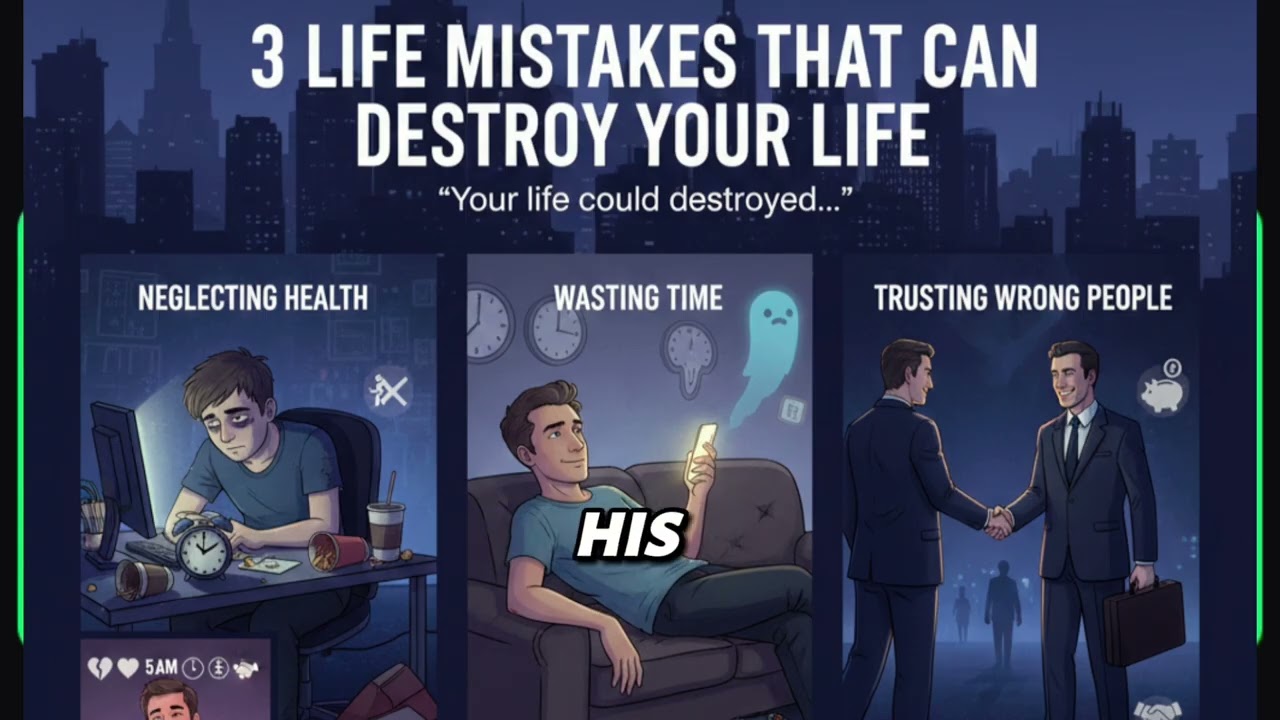 3 Life Mistakes | That Can Destroy Your Life 2025 | Poor Health | Wasting Time | Trust Wrong Person