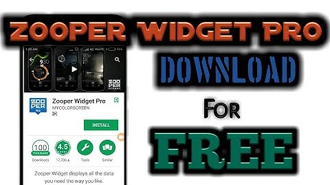 Download Zooper Widget Pro Free [Hacked] 100% working