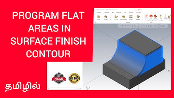 How to Program Flat Areas using Surface Finish Contour in Mastercam ? NC4U- CNC Training -Coimbatore