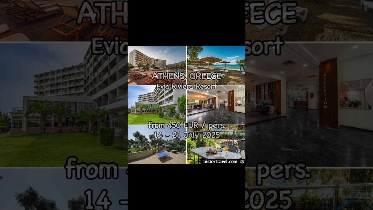 [en] Athens, Greece 🇬🇷 Beach 🏖️ Evia Riviera Resort 🏨