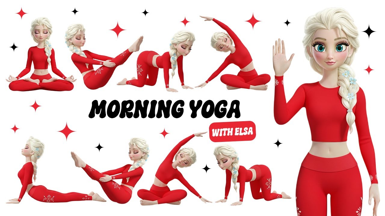 Morning Yoga For Kids With Elsa  | Yoga For Flexibility | Frozen Yoga For Children
