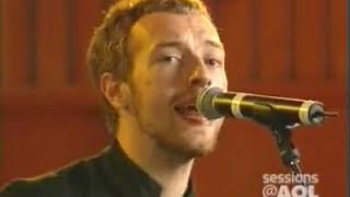 Video thumbnail of "Coldplay - Don't Panic - Acoustic live AOL"