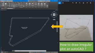 how to draw irregular plot in AutoCAD & Find plot Area