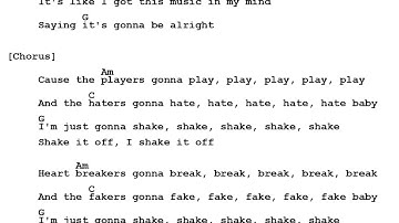 Taylor Swift - Shake it Off guitar chords