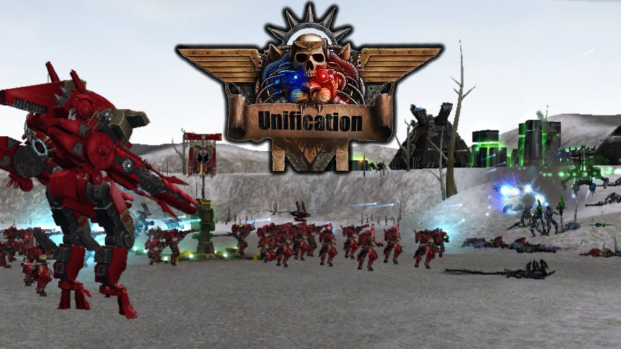 Tau VS Necron VS Sisters of Battle VS Legion of the Damned | Dawn of War: Unification Wars Mod