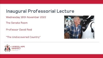 Professor David Reid - Inaugural Lecture