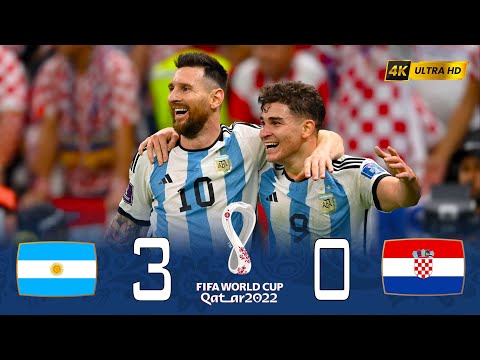 الأرجنتين 3 0 كرواتيا 4k ميسى يبهدل مودريتش وجفارديول كاس العالم 2022 تعليق خالد الحدي
