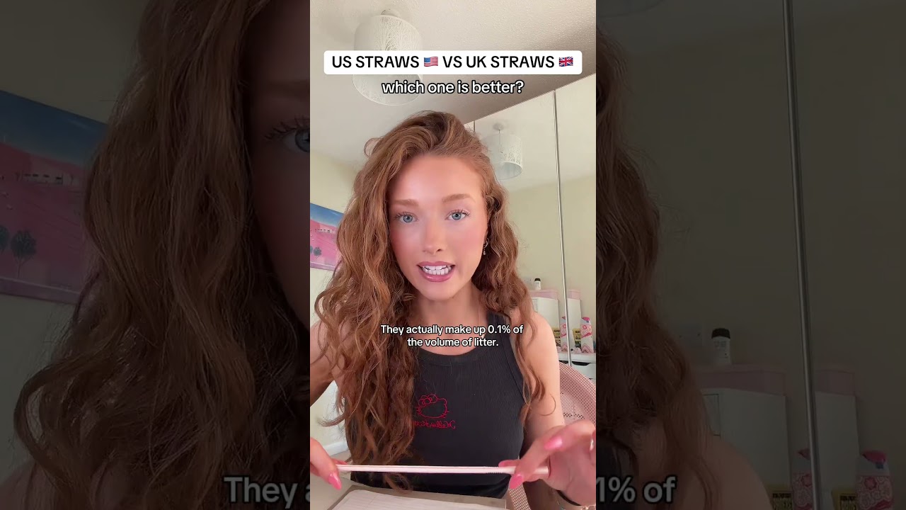 US STRAWS 🇺🇸 VS UK STRAWS 🇬🇧 #fyp #us #plasticstraws #ukvsusa #uk