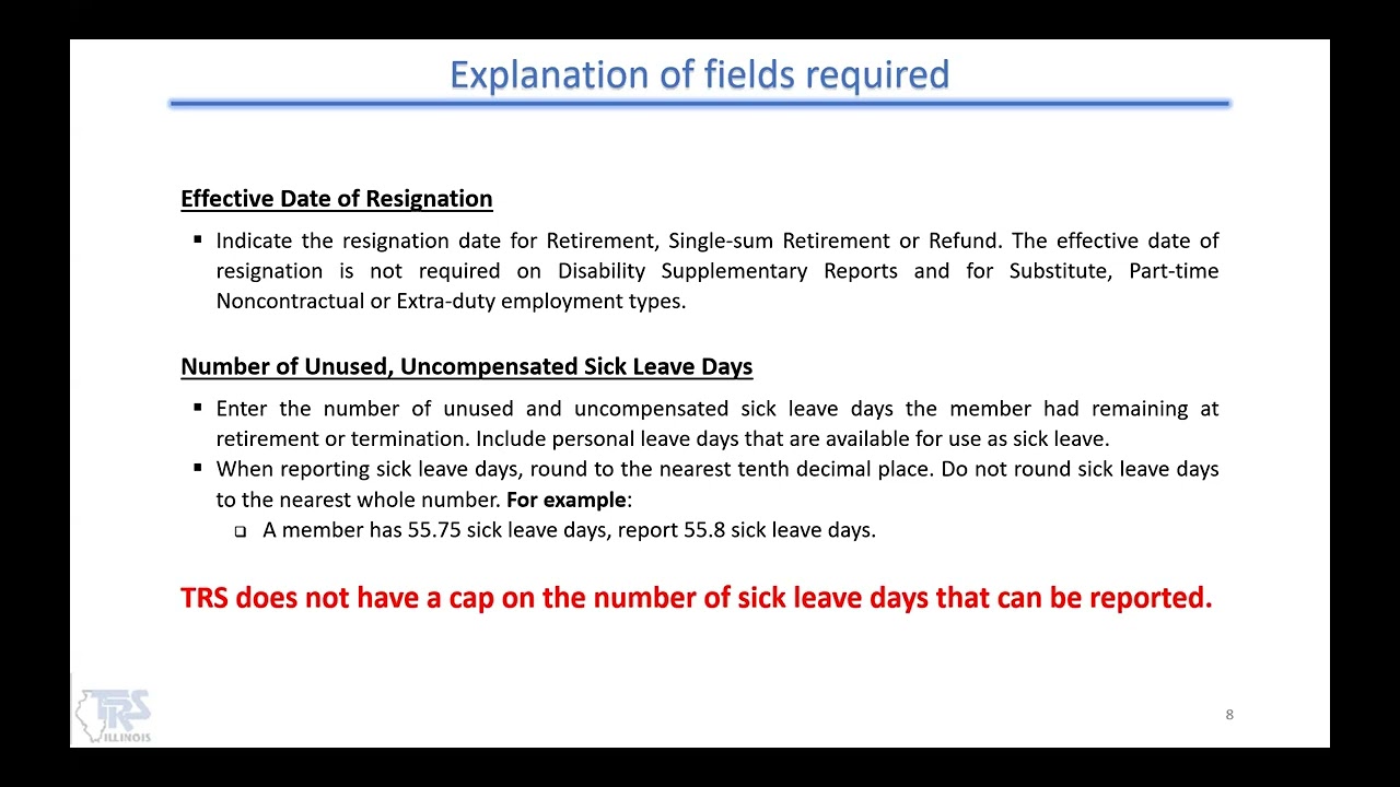 Supplementary Reports and Sick Leave Certifications
