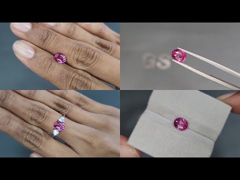 Padparadscha sapphire oval cut 1.62 carats, Sri Lanka Video  № 1