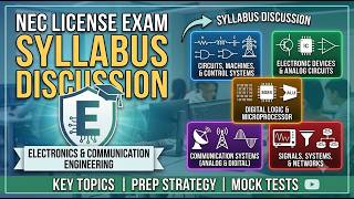 NEC LICENCE EXAM SYLLABUS - ELECTRONICS & COMMUNICATION,TELECOMMUNICATION, INFORMATION TECHNOLOGY NEC LICENCE EXAM SYLLABUS - ELECTRONICS & COMMUNICATION,TELECOMMUNICATION, INFORMATION TECHNOLOGY