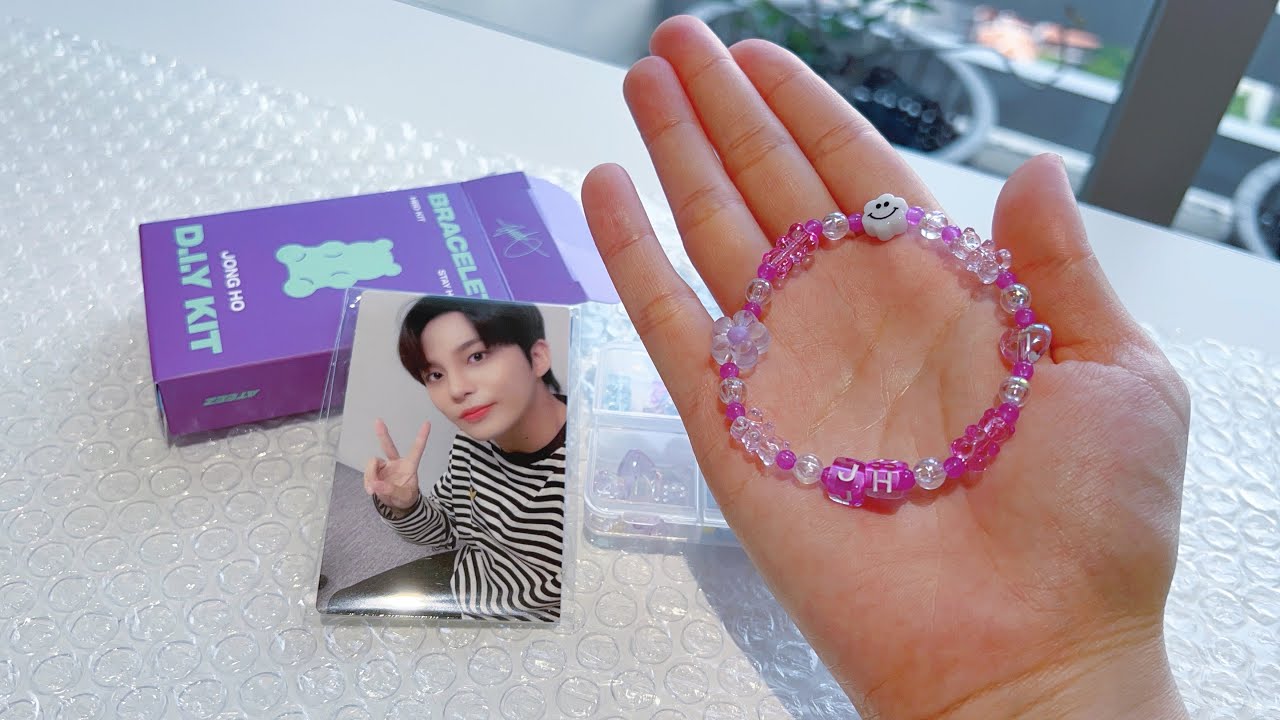 ATEEZ JONGHO HBD Bracelet D.I.Y Kit MD Unboxing ♡ - YouTube