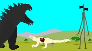 Godzilla Vs Siren Head Vs SCP-682 | Stick Nodes