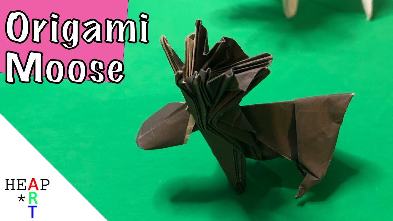 Moderato Origami - North American Moose by John Montroll - YouTube