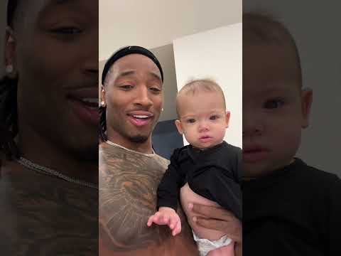 Both of us just woke up… not sure who had the rougher night 😅👶🏾💤