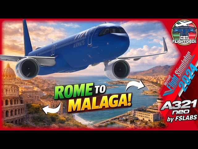 🌞ITA Airways FSLABS A321neo From Rome's Golden Skyline