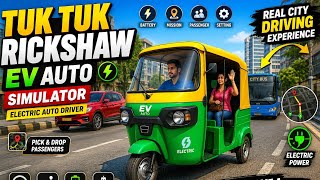 🛺 Tuk Tuk Rickshaw EV Auto Simulator | Electric Auto Driving & City Ride Gameplay screenshot 2