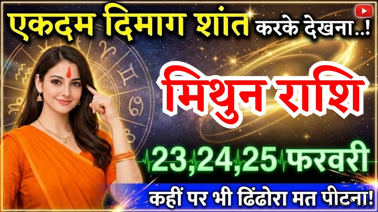 24, 25 फरवरी, मिथुन राशि वालों एकदम दिमाग शांत करके देखना, Mithun Rashi