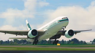 EMERGENCY Plane Landing!! Boeing 777 Cathay Pacific Landing At Amsterdam Airport Schiphol