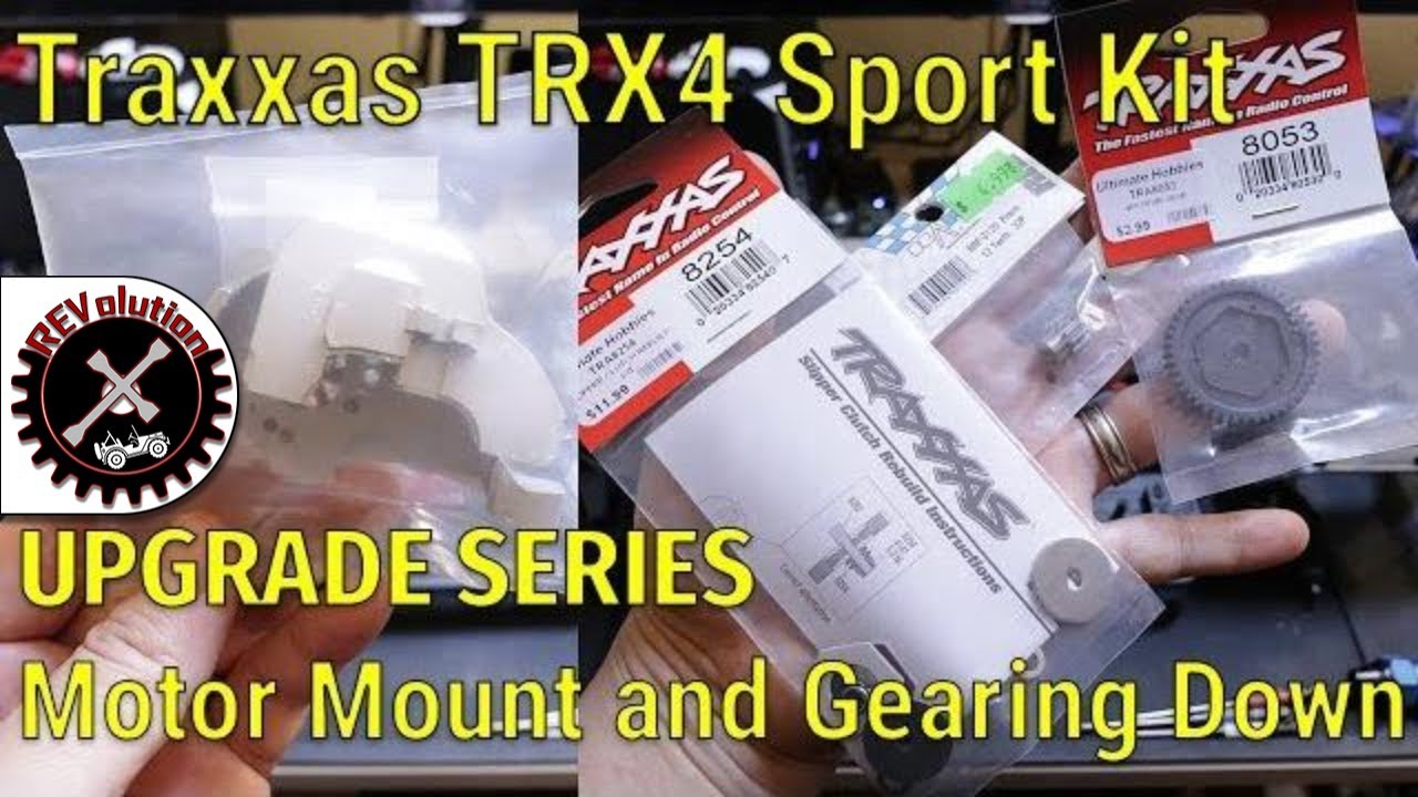 Traxxas TRX4 Sport Kit Upgrade Series 45T Spur Gear, 12T Pinion and Aluminum Motor Mount YouTube