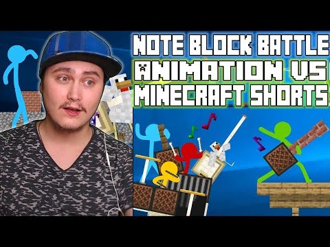 Note Block Battle - Animation vs. Minecraft Shorts Ep 16 (Music by Aar, Alan Becker